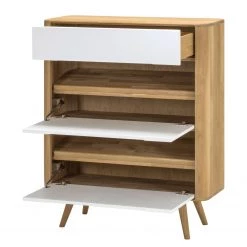 Studio Copenhagen Meuble à chaussures Loca - Partiellement en chêne sauvage massif - Chêne sauvage / Blanc -Vestiaires Soldes 1000005242 50 GALLERYIMAGES P000000001000005242