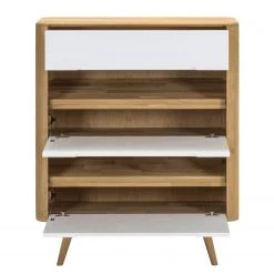 Studio Copenhagen Meuble à chaussures Loca - Partiellement en chêne sauvage massif - Chêne sauvage / Blanc -Vestiaires Soldes 1000005242 60 GALLERYIMAGES P000000001000005242