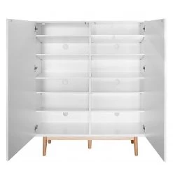 Mørteens Meuble à chaussures Lindholm I - Partiellement en chêne massif - Blanc -Vestiaires Soldes 1000008077 190401 10061600006 GALLERYIMAGES P000000001000008077