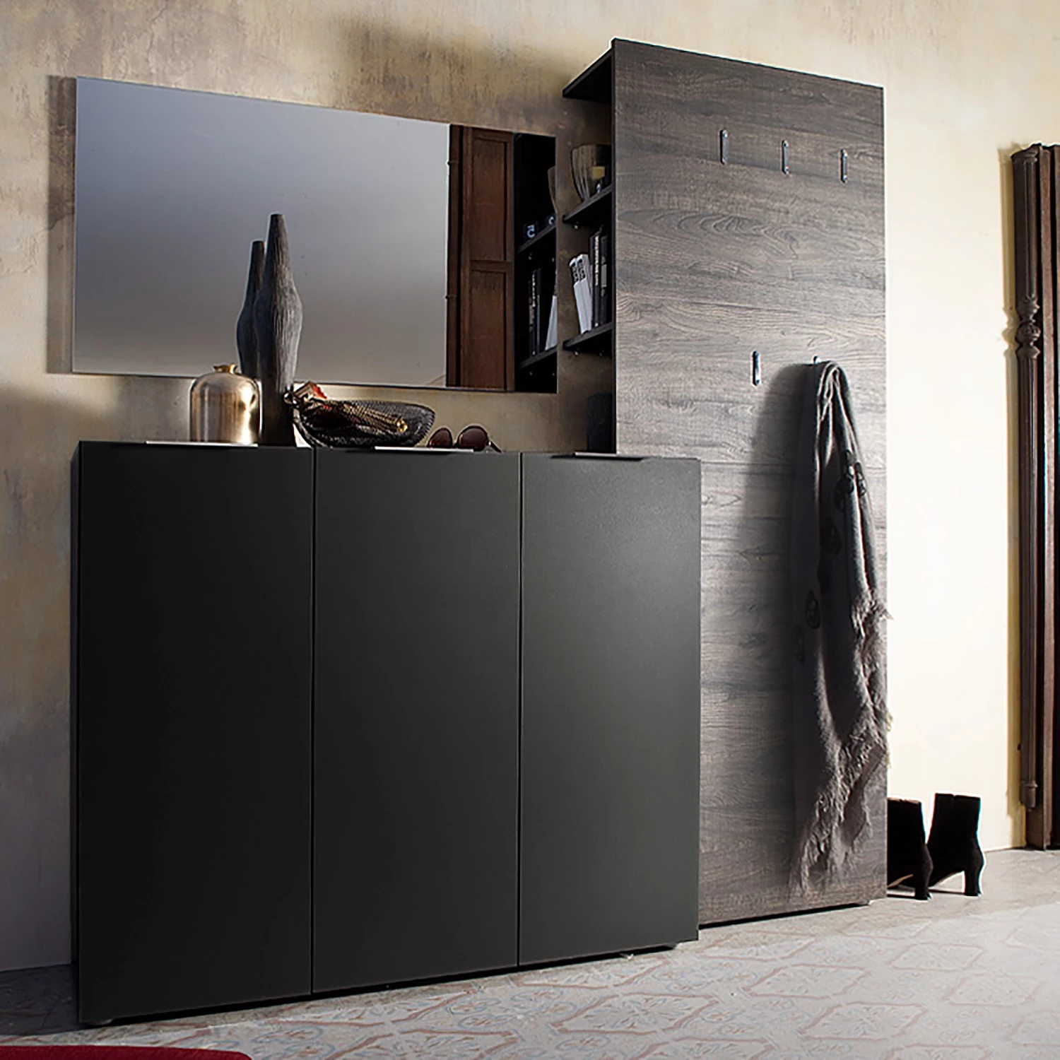 Fredriks Meuble à chaussures Mavie - Anthracite mat - Largeur : 120 cm 2 Fredriks Meuble à chaussures Mavie - Anthracite mat - Largeur : 120 cm – Image 2