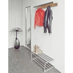 Loftscape Porte-manteaux mural Mc Nae II - Chêne massif / Acier inoxydable -Vestiaires Soldes 1000091739 210618 17402500075 MOOD DETAILS P000000001000091739 mood