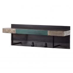 Wolf-Möbel Panneau porte-manteaux Goa - Partiellement en manguier massif - Manguier marron foncé