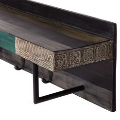 Wolf-Möbel Panneau porte-manteaux Goa - Partiellement en manguier massif - Manguier marron foncé -Vestiaires Soldes 1000104032 180606 145441113 GALLERYIMAGES P000000001000104032