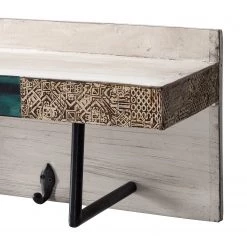 Wolf-Möbel Panneau portemanteau Goa - Partiellement en manguier massif - Manguier blanc vintage -Vestiaires Soldes 1000117602 191031 15283700043 DETAILS P000000001000117602