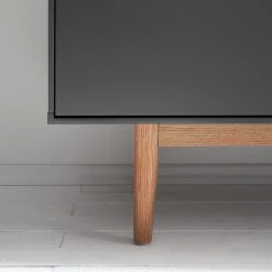 Mørteens Meuble à chaussures Lindholm II - Partiellement en chêne massif - Gris -Vestiaires Soldes 1000119255 190214 13124500006 GALLERYIMAGES P000000001000119255