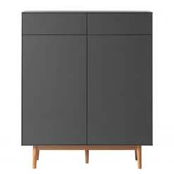 Mørteens Meuble à chaussures Lindholm II - Partiellement en chêne massif - Gris -Vestiaires Soldes 1000119255 190401 10061600014 GALLERYIMAGES P000000001000119255