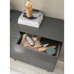 Mørteens Meuble à chaussures Lindholm II - Partiellement en chêne massif - Gris -Vestiaires Soldes 1000119255 200916 16053800021 DETAILS P000000001000119255