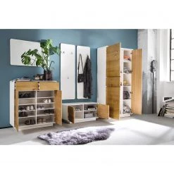 Mørteens Meuble à chaussures Boge - Chêne à nœuds/ Blanc mat -Vestiaires Soldes 1000123859 200921 14513100003 MOOD DETAILS P000000001000123859 mood