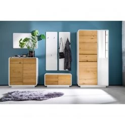 Mørteens Meuble à chaussures Boge - Chêne à nœuds/ Blanc mat -Vestiaires Soldes 1000123859 200921 14513200004 MOOD DETAILS P000000001000123859 mood