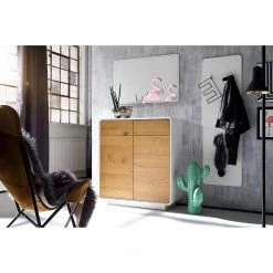 Mørteens Meuble à chaussures Boge - Chêne à nœuds/ Blanc mat -Vestiaires Soldes 1000123859 200921 14513800010 DETAILS P000000001000123859