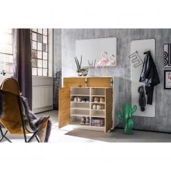 Mørteens Meuble à chaussures Boge - Chêne à nœuds/ Blanc mat -Vestiaires Soldes 1000123859 200921 14513900011 DETAILS P000000001000123859