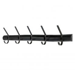 Red Living Porte-manteaux mural Bloxom - Pin massif / Métal - Noir - Largeur : 100 cm