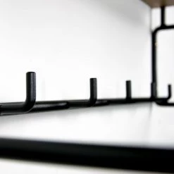 Red Living Porte-manteaux mural Opp - Chêne massif / Métal - Chêne / Noir -Vestiaires Soldes 1000124104 180706 15504256 GALLERYIMAGES P000000001000124104