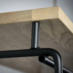 Red Living Porte-manteaux mural Opp - Chêne massif / Métal - Chêne / Noir -Vestiaires Soldes 1000124104 180706 15504257 GALLERYIMAGES P000000001000124104