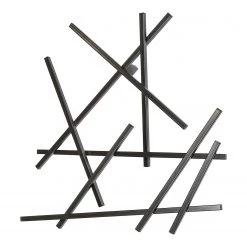 Red Living Porte-manteaux mural Cerilla III - métal - Noir vintage