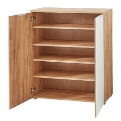 Germania Meubles à chaussures Telde II - Blanc brillant / Imitation chêne de Navarre -Vestiaires Soldes 1000126201 180807 08424225 GALLERYIMAGES P000000001000126201