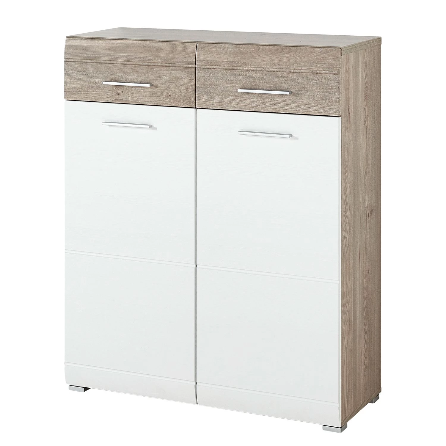 Germania Meuble à chaussures Malou - Blanc / Imitation chêne Nelson 1 Germania Meuble à chaussures Malou - Blanc / Imitation chêne Nelson