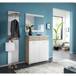 Germania Meuble à chaussures Malou - Blanc / Imitation chêne Nelson 11 Germania Meuble à chaussures Malou - Blanc / Imitation chêne Nelson -Vestiaires Soldes 1000126229 180724 15034530 MOOD GALLERYIMAGES P000000001000126229 mood