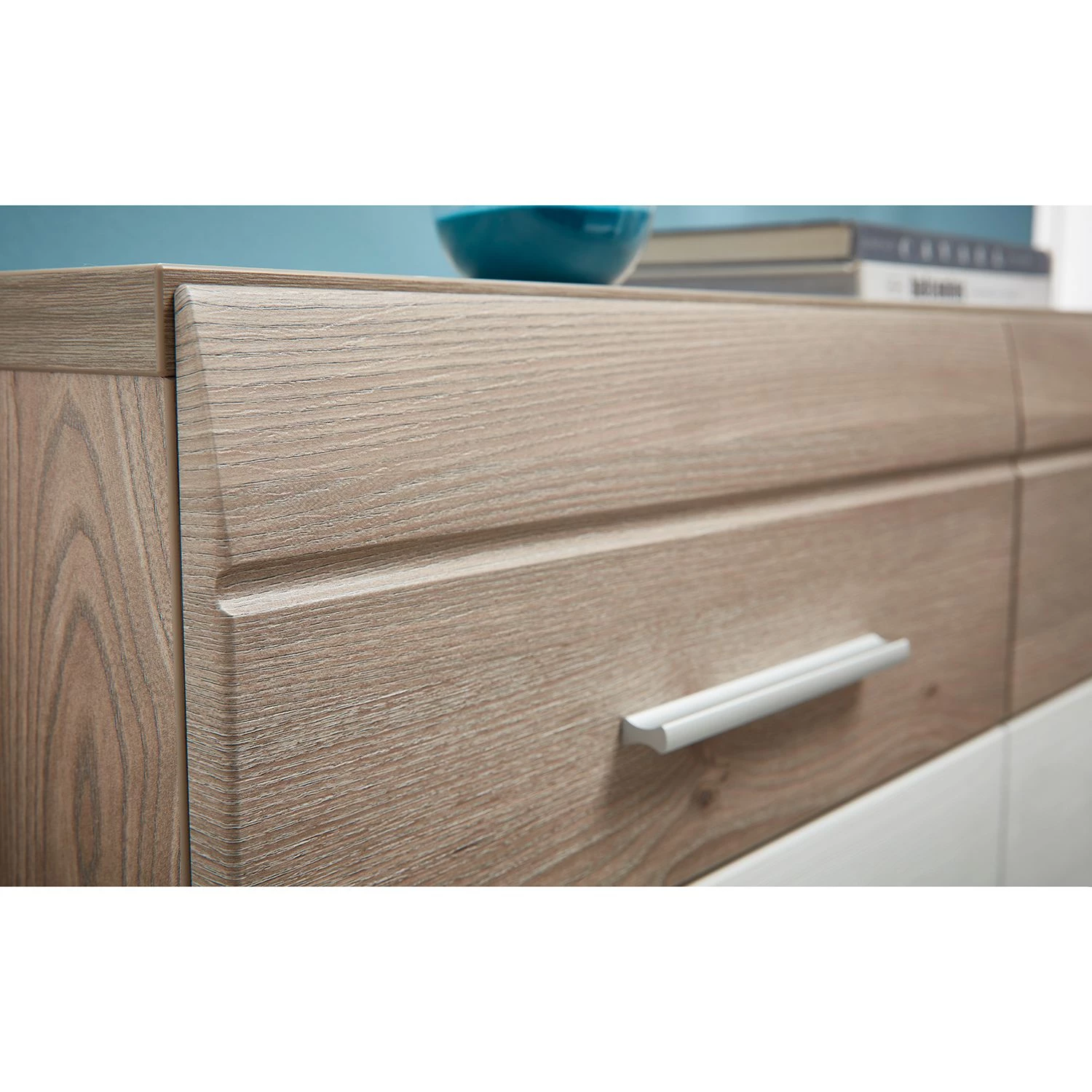 Germania Meuble à chaussures Malou - Blanc / Imitation chêne Nelson 2 Germania Meuble à chaussures Malou - Blanc / Imitation chêne Nelson – Image 2