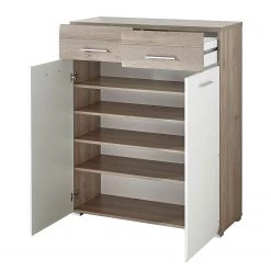 Germania Meuble à chaussures Malou - Blanc / Imitation chêne Nelson 13 Germania Meuble à chaussures Malou - Blanc / Imitation chêne Nelson -Vestiaires Soldes 1000126229 180724 15034634 GALLERYIMAGES P000000001000126229