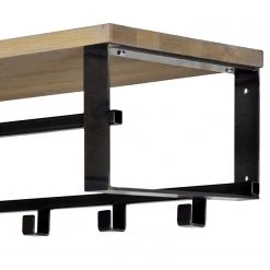 Red Living Porte-manteau mural Danville - Chêne massif / Acier - Chêne / Noir -Vestiaires Soldes 1000131951 210618 17402900128 DETAILS P000000001000131951