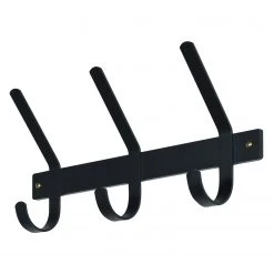 Red Living Porte-manteau mural Maiden - Acier - Noir - Largeur : 40 cm