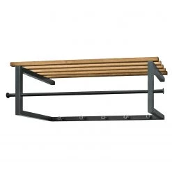 Red Living Porte-manteau mural Norton I - Chêne massif / Acier - Noir / Chêne