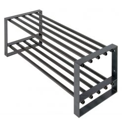 Red Living Étagère à chaussures Blackville - Acier - Noir