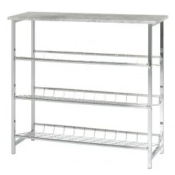 Mooved Étagère à chaussures Frisco - Imitation béton / Chrome