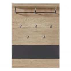 Naturoo Porte-manteaux mural Jorvi - Partiellement en chêne sauvage massif - Chêne sauvage / Graphite