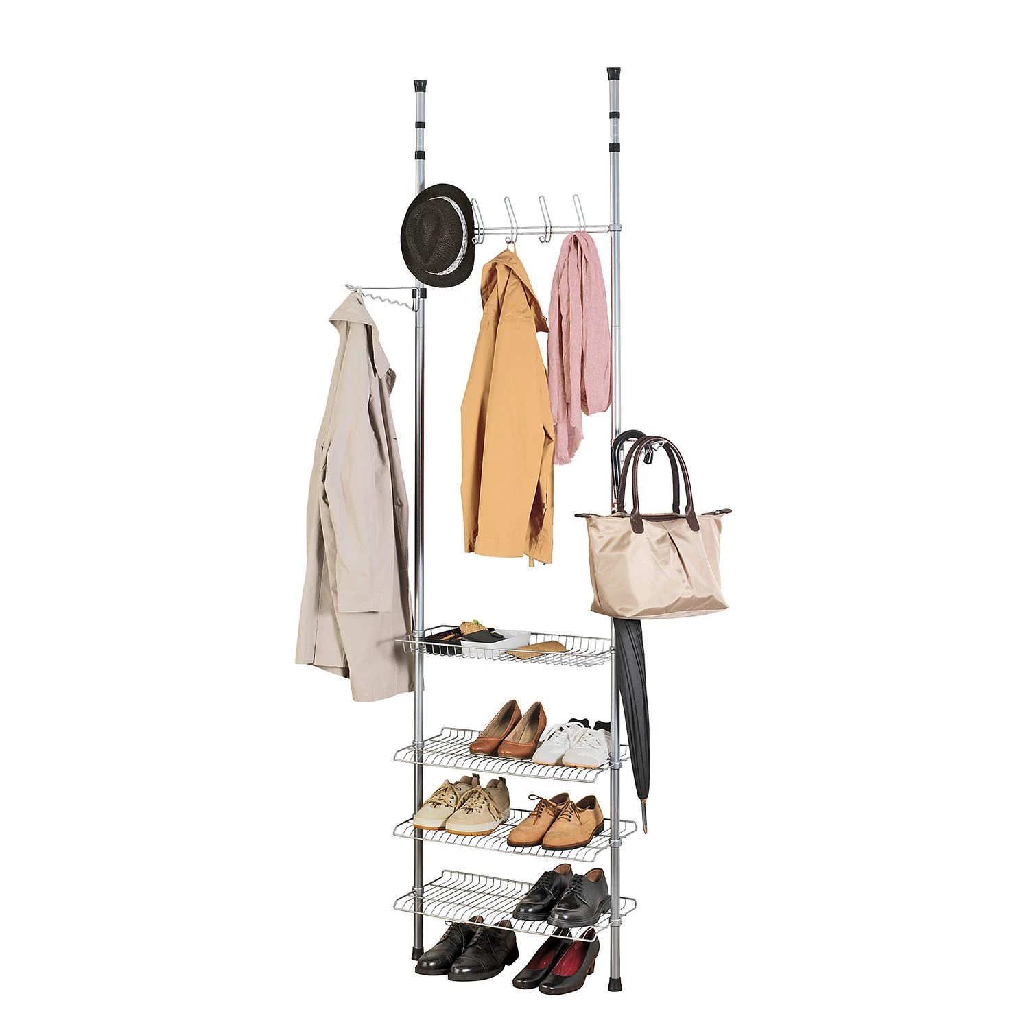 WENKO Penderie télescopique Apollon - Acier - Blanc 1 WENKO Penderie télescopique Apollon - Acier - Blanc