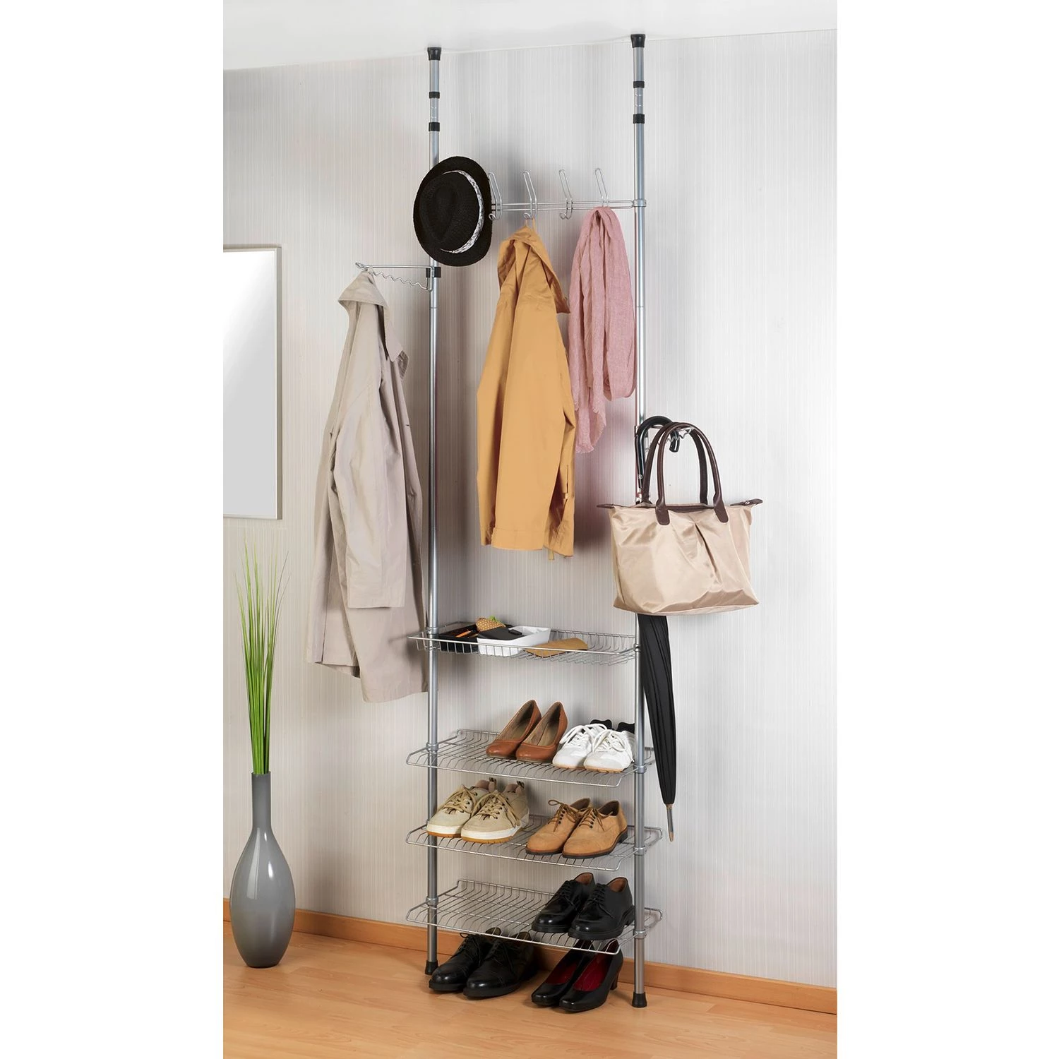 WENKO Penderie télescopique Apollon - Acier - Blanc 2 WENKO Penderie télescopique Apollon - Acier - Blanc – Image 2