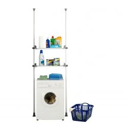 WENKO Étagère télescopique Herkules Twin - Acier - Blanc