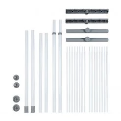 WENKO Étagère télescopique Herkules Twin - Acier - Blanc 11 WENKO Étagère télescopique Herkules Twin - Acier - Blanc -Vestiaires Soldes 1000138154 181112 08283969 GALLERYIMAGES P000000001000138154