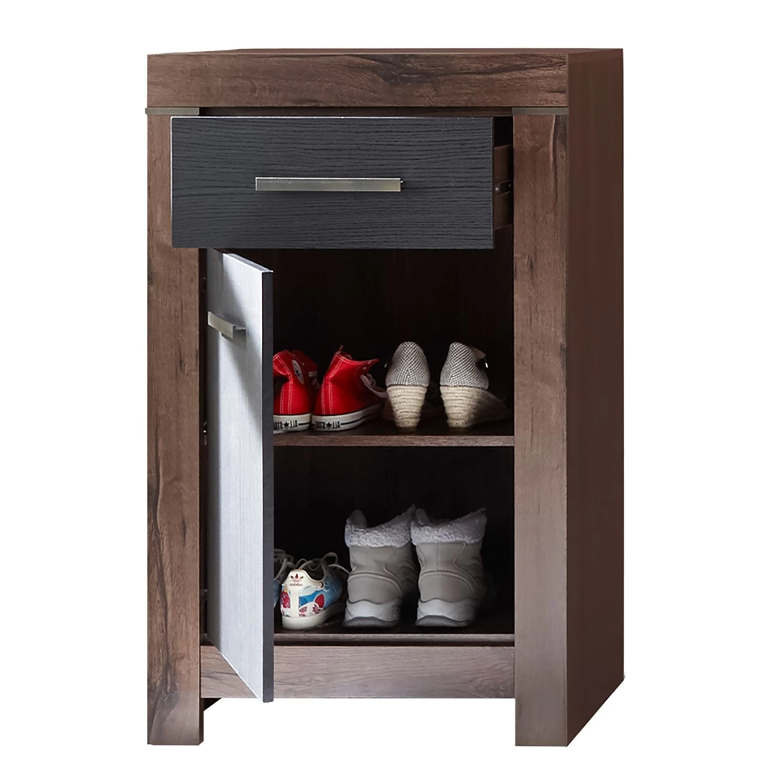 Loftscape Meuble à chaussures Eeklo - Imitation chêne noir / Imitation chêne Canyon 4 Loftscape Meuble à chaussures Eeklo - Imitation chêne noir / Imitation chêne Canyon – Image 4