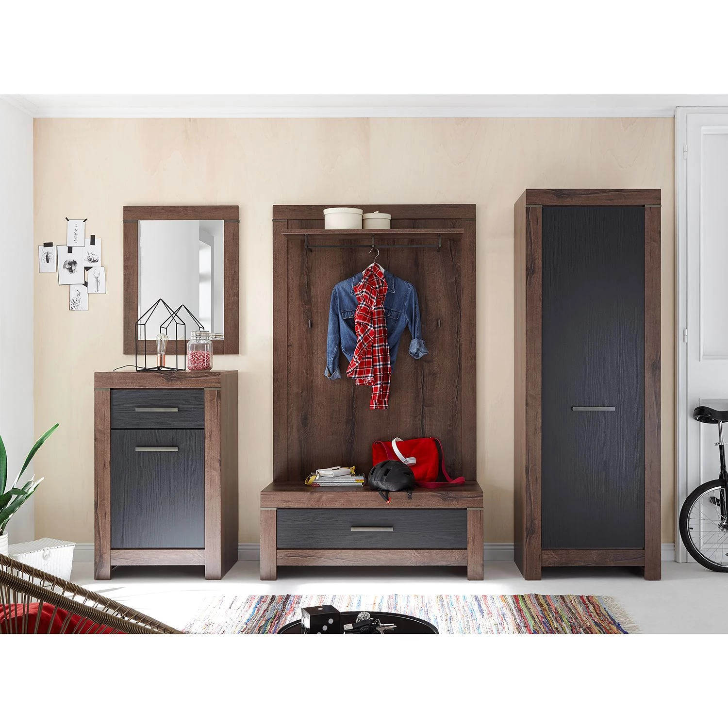 Loftscape Meuble à chaussures Eeklo - Imitation chêne noir / Imitation chêne Canyon 5 Loftscape Meuble à chaussures Eeklo - Imitation chêne noir / Imitation chêne Canyon – Image 5