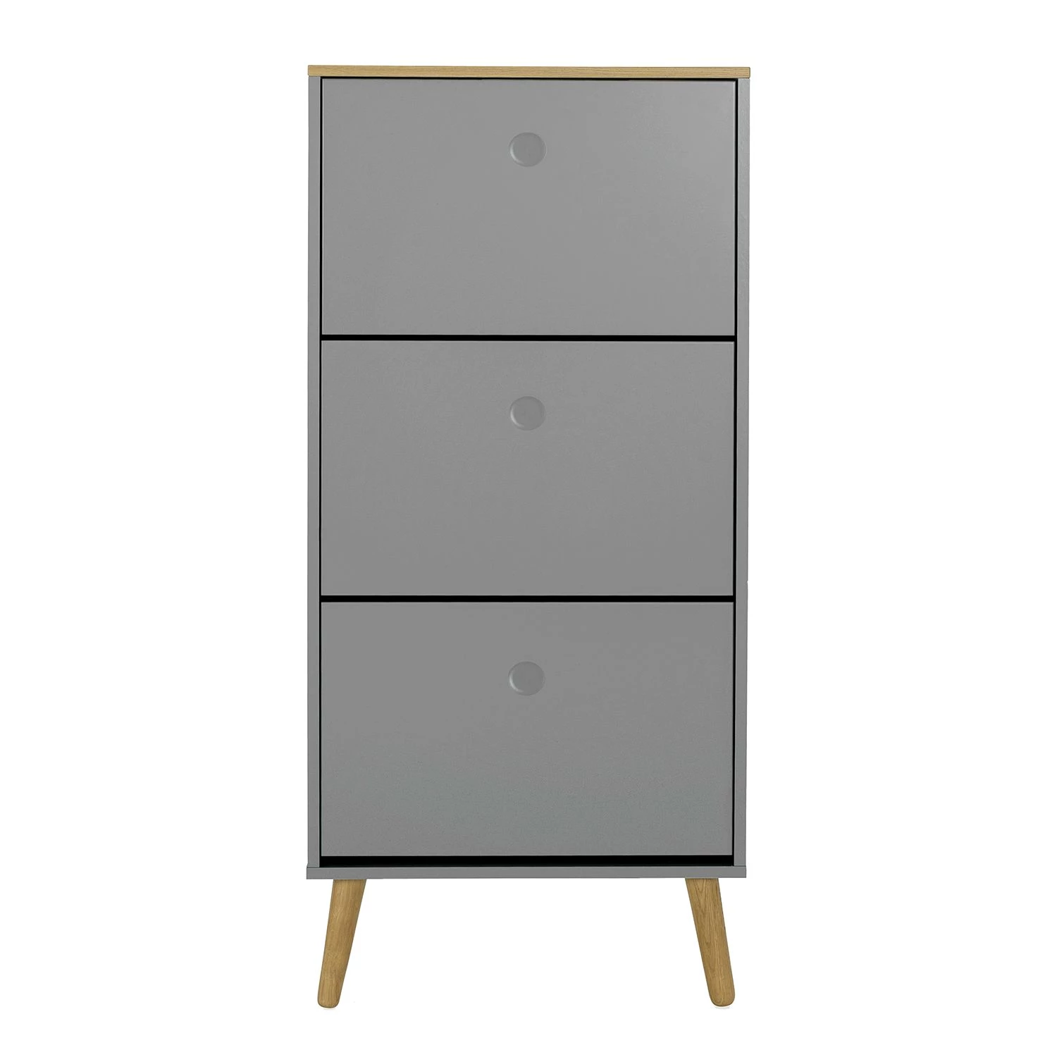 Tenzo Meuble à chaussures Dot - Partiellement en chêne massif - Gris 2 Tenzo Meuble à chaussures Dot - Partiellement en chêne massif - Gris – Image 2