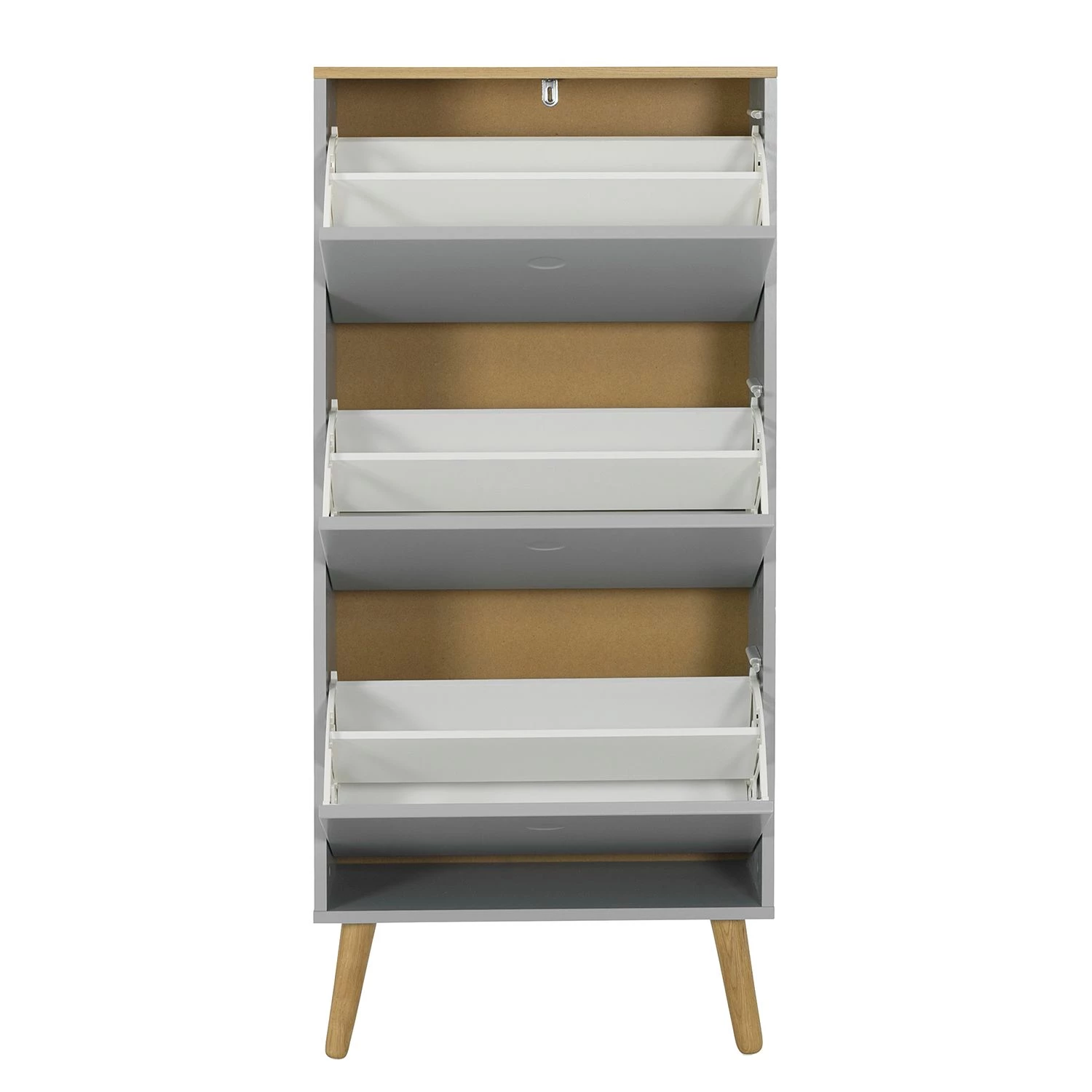 Tenzo Meuble à chaussures Dot - Partiellement en chêne massif - Gris 5 Tenzo Meuble à chaussures Dot - Partiellement en chêne massif - Gris – Image 5