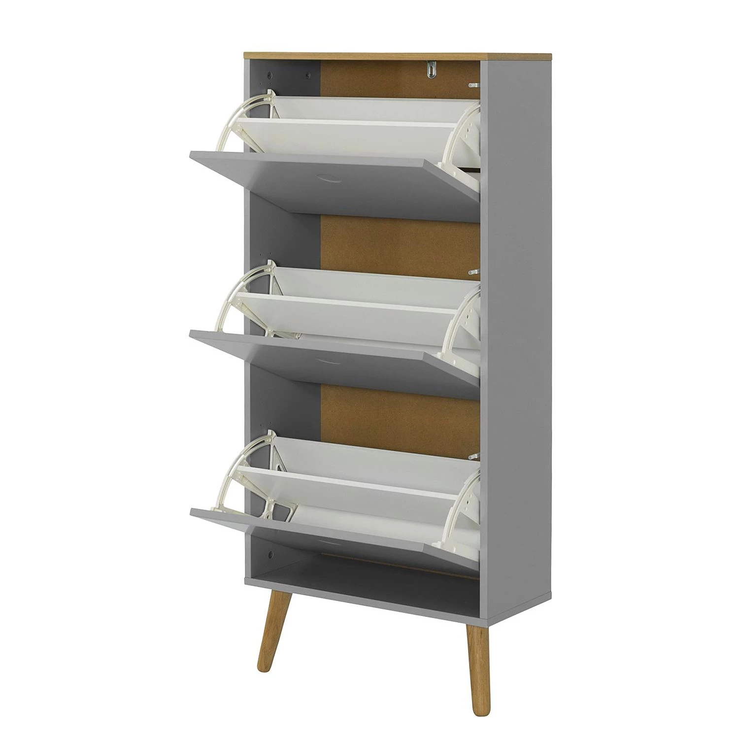 Tenzo Meuble à chaussures Dot - Partiellement en chêne massif - Gris 6 Tenzo Meuble à chaussures Dot - Partiellement en chêne massif - Gris – Image 6