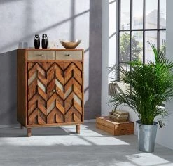 Ars manufacti Armoire à chaussures Yao - Acacia massif / Métal - Acacia / Doré -Vestiaires Soldes 1000145301 190321 07424900014 MOOD GALLERYIMAGES P000000001000145301 mood