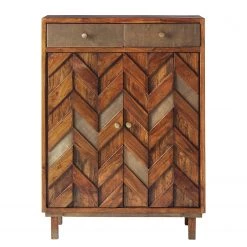 Ars manufacti Armoire à chaussures Yao - Acacia massif / Métal - Acacia / Doré -Vestiaires Soldes 1000145301 190509 07111000002 GALLERYIMAGES P000000001000145301