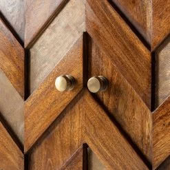 Ars manufacti Armoire à chaussures Yao - Acacia massif / Métal - Acacia / Doré -Vestiaires Soldes 1000145301 190509 07111000004 GALLERYIMAGES P000000001000145301