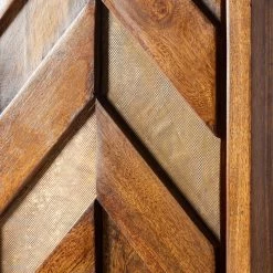 Ars manufacti Armoire à chaussures Yao - Acacia massif / Métal - Acacia / Doré -Vestiaires Soldes 1000145301 190509 07111100006 GALLERYIMAGES P000000001000145301