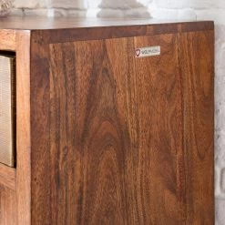 Ars manufacti Armoire à chaussures Yao - Acacia massif / Métal - Acacia / Doré -Vestiaires Soldes 1000145301 190605 11063300011 GALLERYIMAGES P000000001000145301