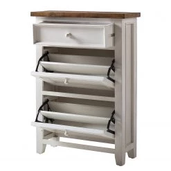 Maison Belfort Meuble à chaussures Balignton - Pin massif - Pin / Blanc -Vestiaires Soldes 1000148080 211116 12470500092 DETAILS P000000001000148080