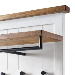 Maison Belfort Porte-manteaux mural Balignton - Pin massif / Métal - Pin / Blanc -Vestiaires Soldes 1000148092 211116 124828000130 DETAILS P000000001000148092