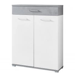 Germania Meuble à chaussures Nerola - Blanc / Imitation béton