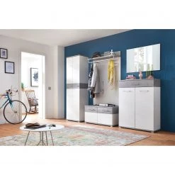 Germania Meuble à chaussures Nerola - Blanc / Imitation béton -Vestiaires Soldes 1000150734 190104 11555200109 MOOD GALLERYIMAGES P000000001000150734 mood