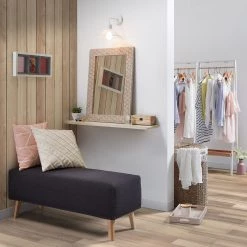 Norrwood Porte-manteaux Lugarno II - Blanc / Placage chêne -Vestiaires Soldes 1000152399 200429 06492800060 MOOD DETAILS P000000001000152399 mood