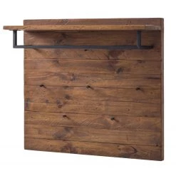 Ars manufacti Porte-manteaux mural Grasby - Pin massif / Métal - Pin / Noir